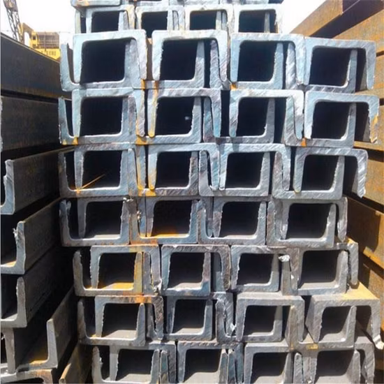 ASTM A36 Q235B Q355 A570 A572 Aço estrutural laminado a quente Aço carbono S355jr IH Soldagem de feixe Perfis de aço carbono de canal H para construção